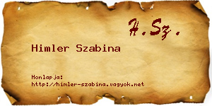 Himler Szabina névjegykártya
