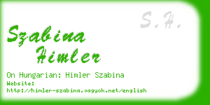 szabina himler business card